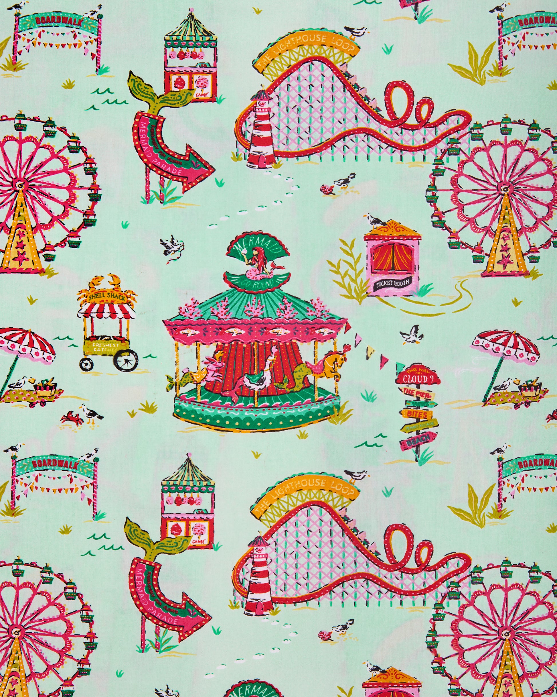 Seaside Rides - Ruffled Cropped Pants & Friday Tank - Multi - Printfresh