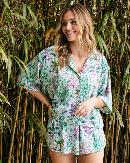 Camel's Courtyard - Eco Satin Sweet Dreams Set - Avocado - Printfresh