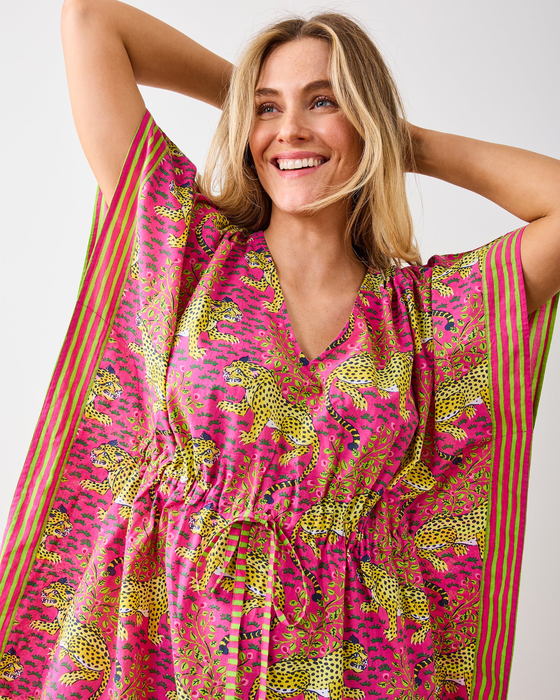 Bagheera - Let's Cruise Caftan - Hot Pink - Printfresh