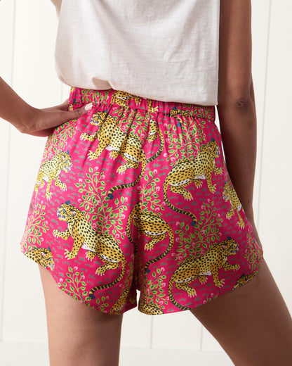 Bagheera - Eco Satin Sweet Dreams Shorts - Hot Pink - Printfresh