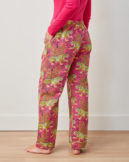 Big Cats- 3-Pack Lightweight Flannel PJ Pants - Hot Pink/Jade/Ink - Printfresh