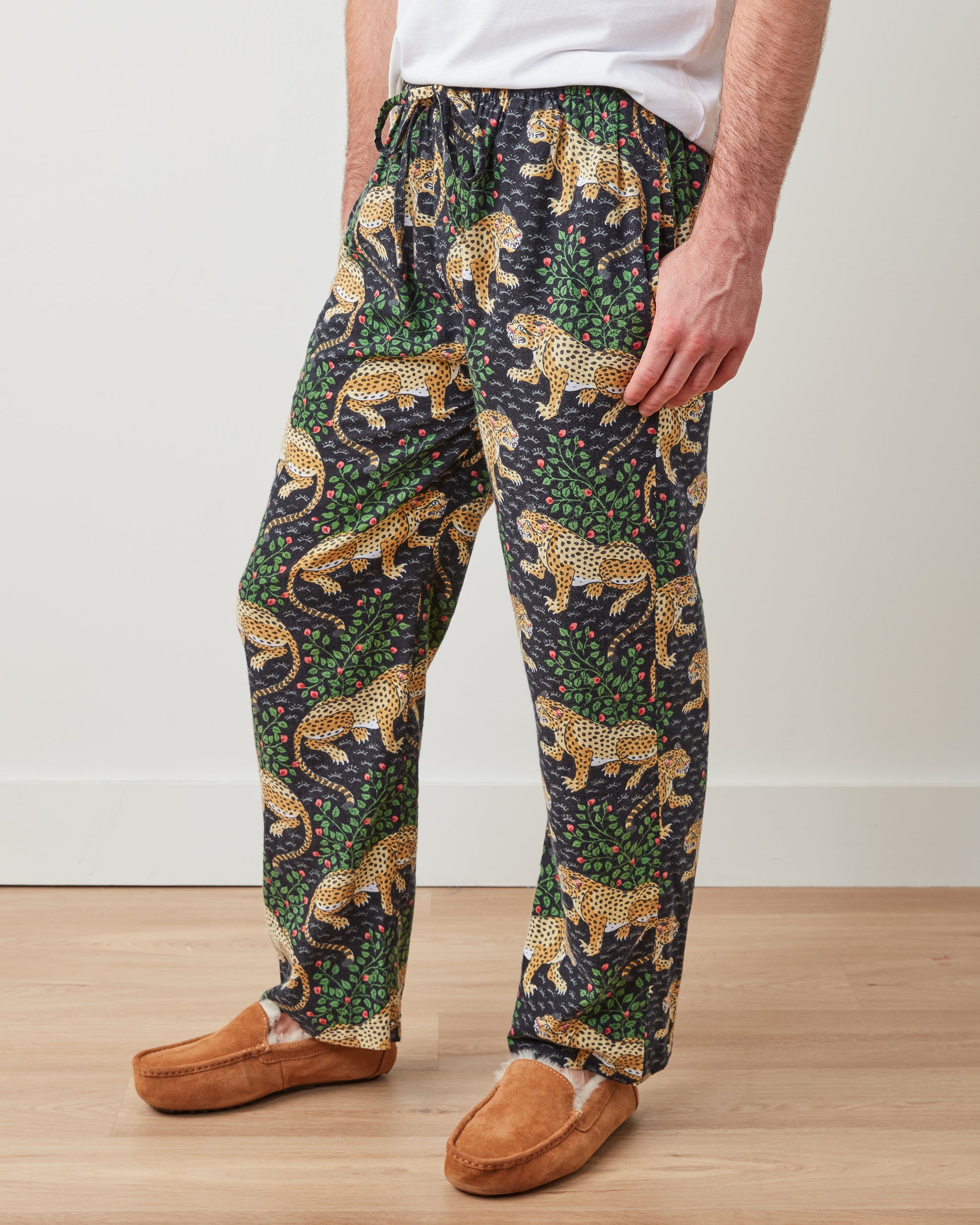 Bagheera - Men's Lightweight Flannel PJ Pants - Ink - Printfresh