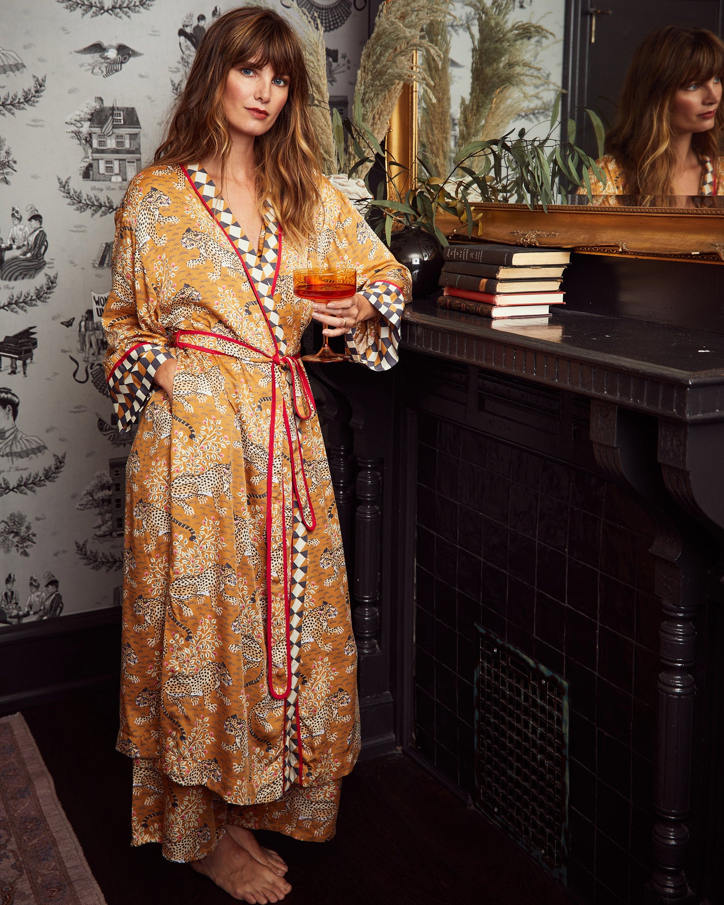 Bagheera - Eco Satin Wildest Dreams & Robe Set - Tobacco - Printfresh