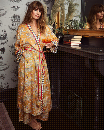 Bagheera - Eco Satin Wildest Dreams & Robe Set - Tobacco - Printfresh