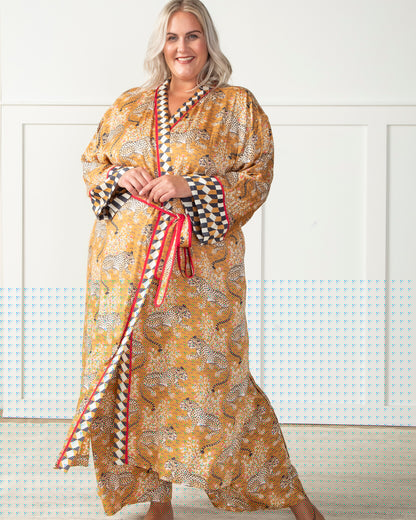 Bagheera - Satin Robe - Tobacco - Printfresh
