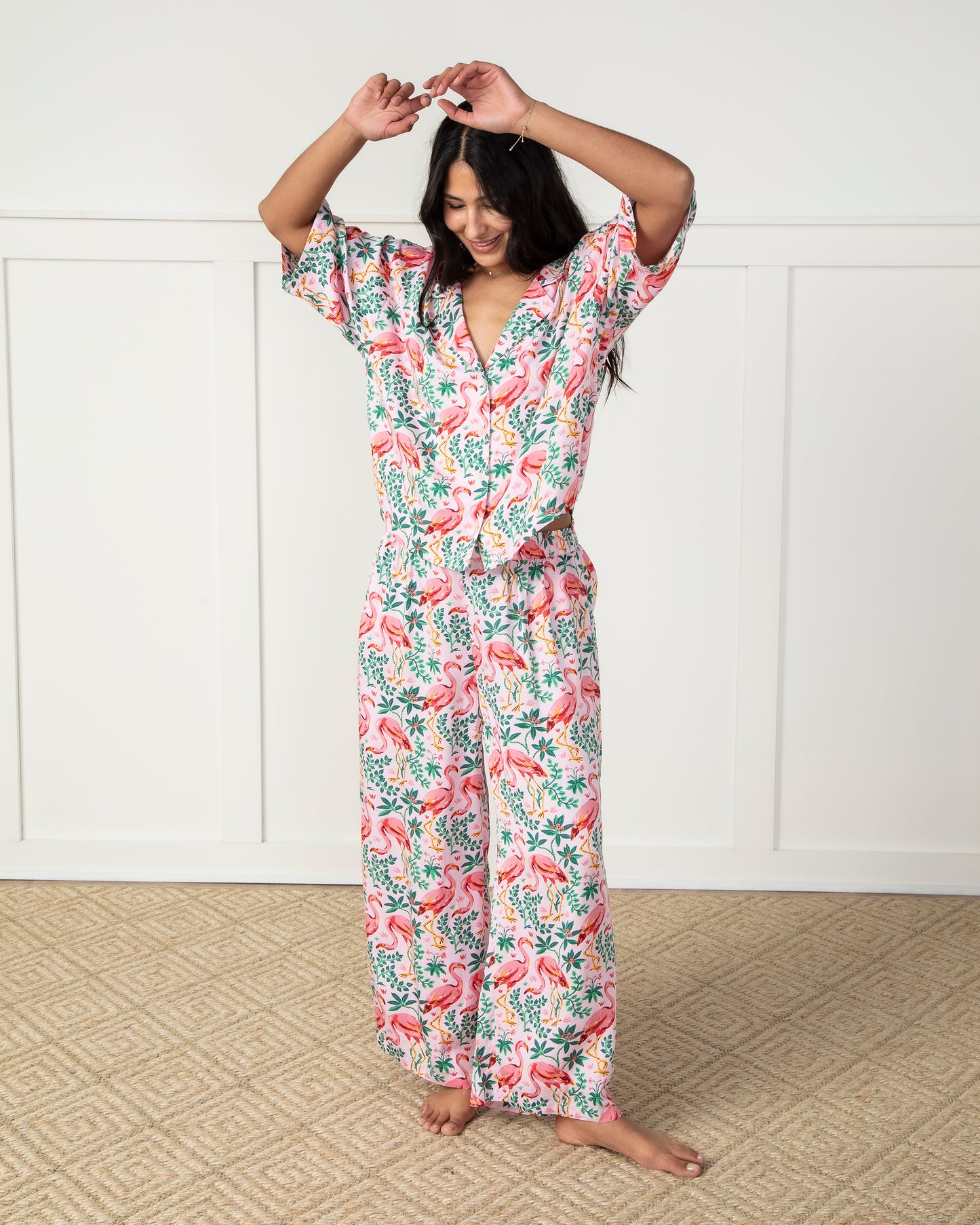 Flock of Flamingos - Eco Satin Wildest Dreams Set - Rose - Printfresh