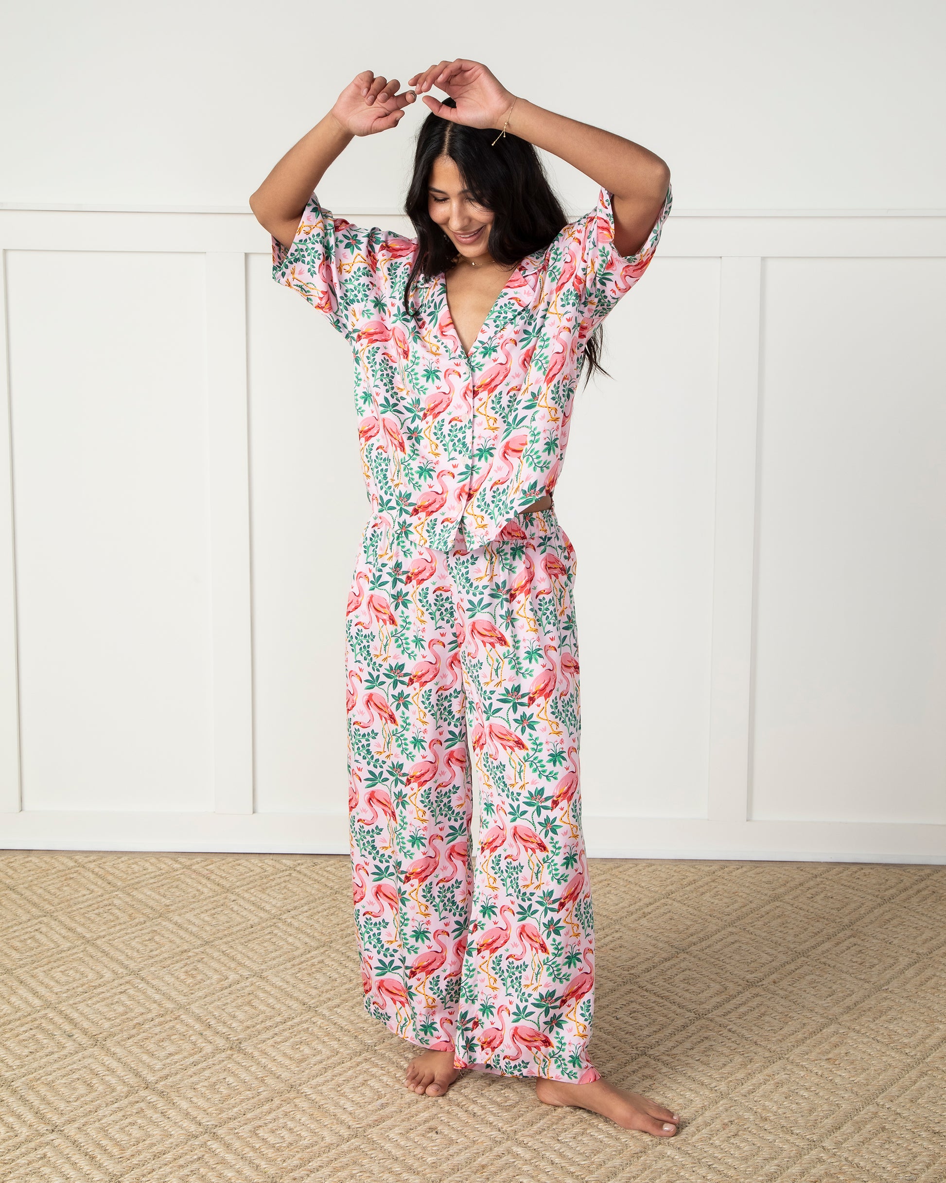 Flock of Flamingos - Eco Satin Wildest Dreams Set - Rose - Printfresh