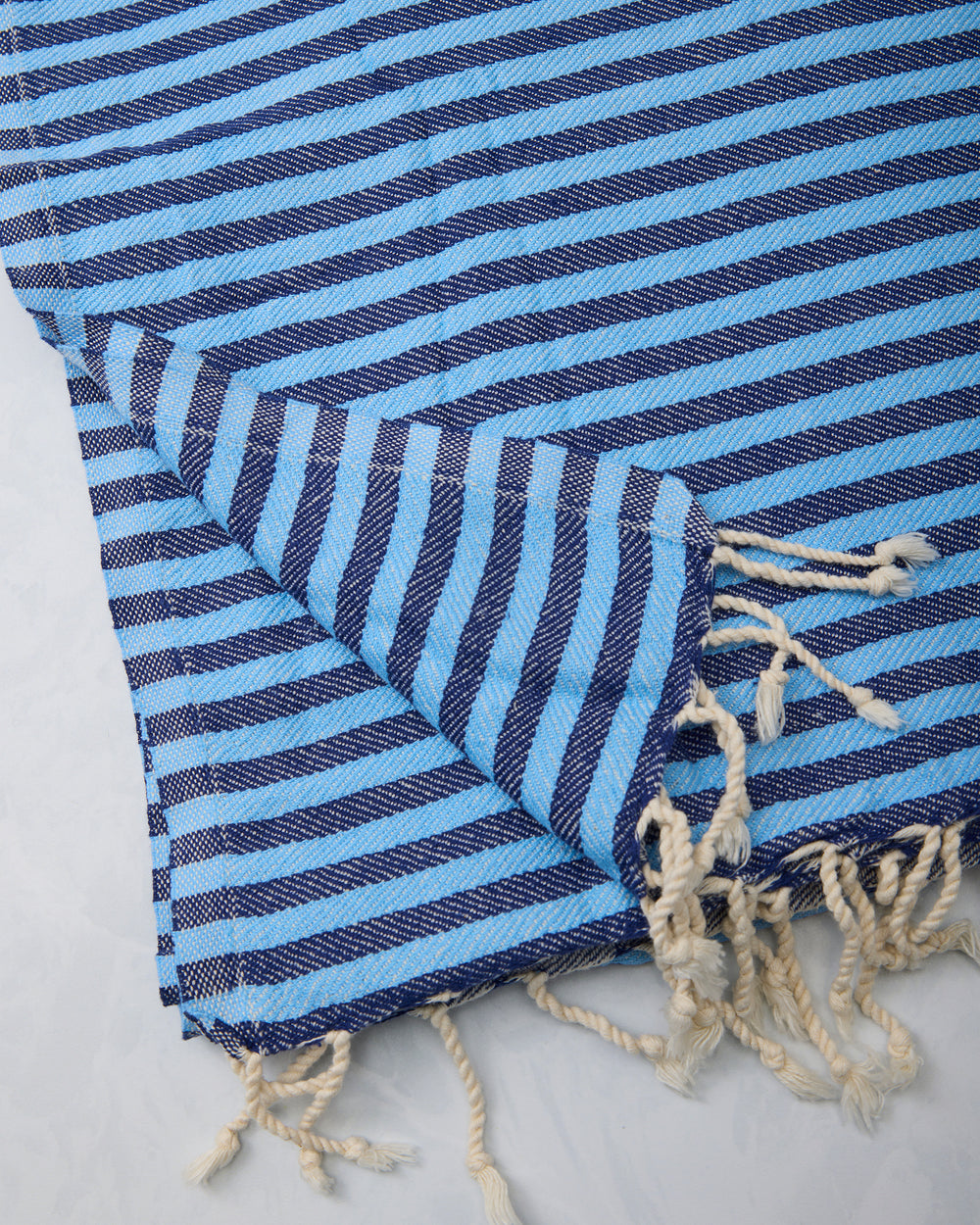 Navy - Beach Candy Turkish Towels - Navy And Light Blue - Printfresh