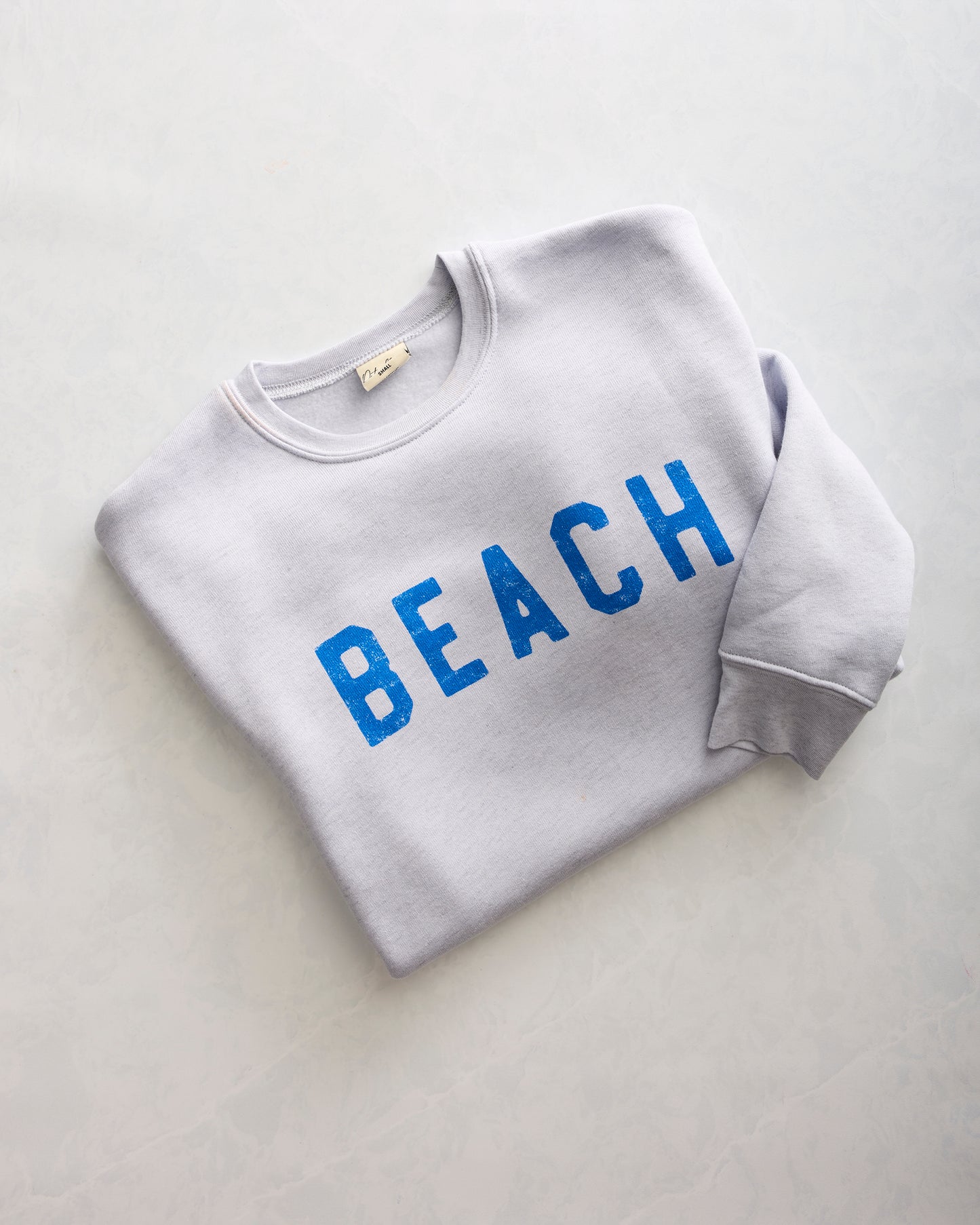 Light Blue - Beach Graphic Sweatshirt - Oat Collective - Printfresh