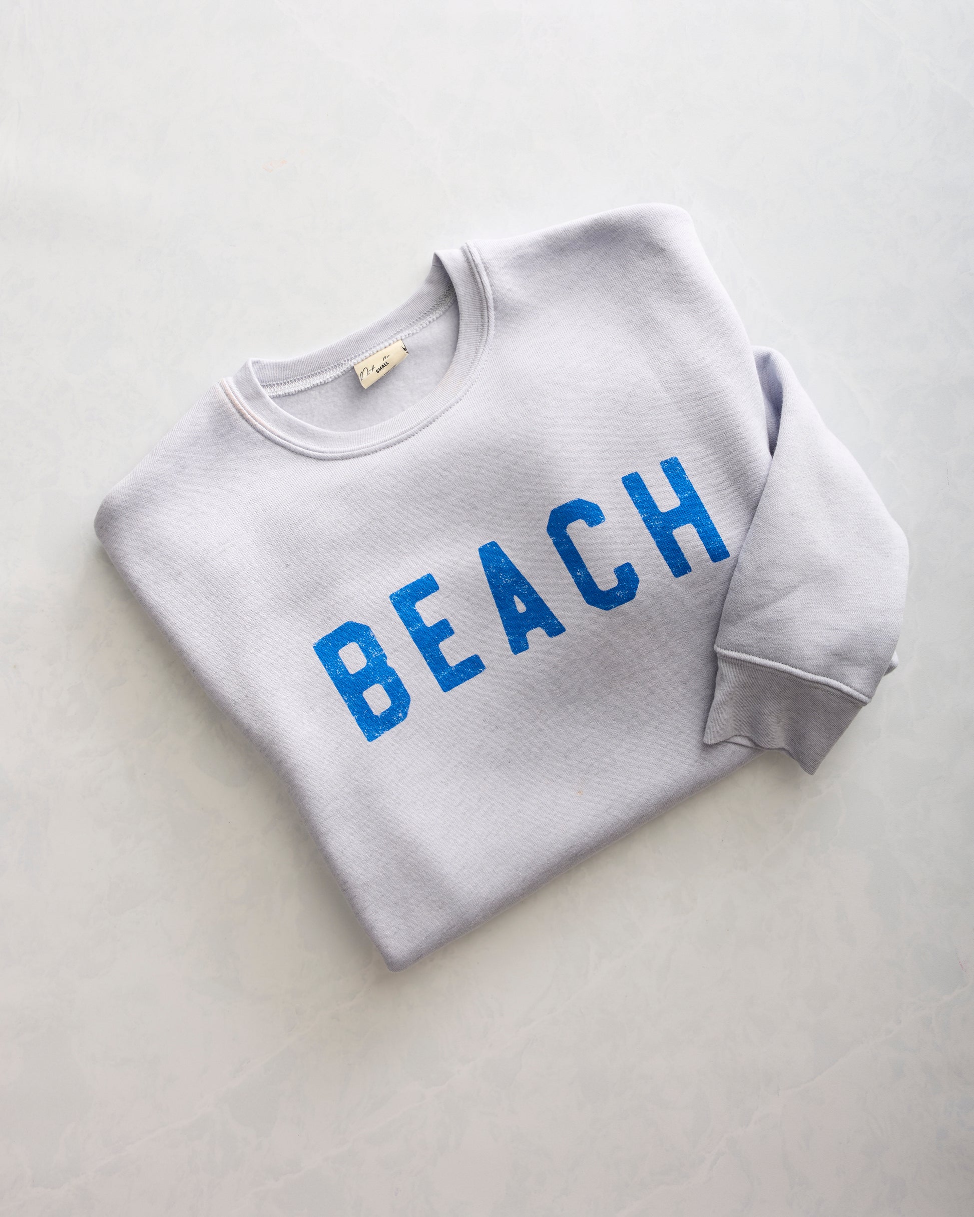 Light Blue - Beach Graphic Sweatshirt - Oat Collective - Printfresh