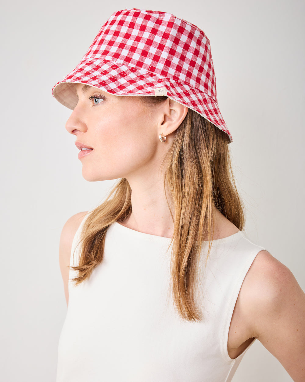 Red Gingham -  Reversible Bucket Hat - Fashion City - Printfresh