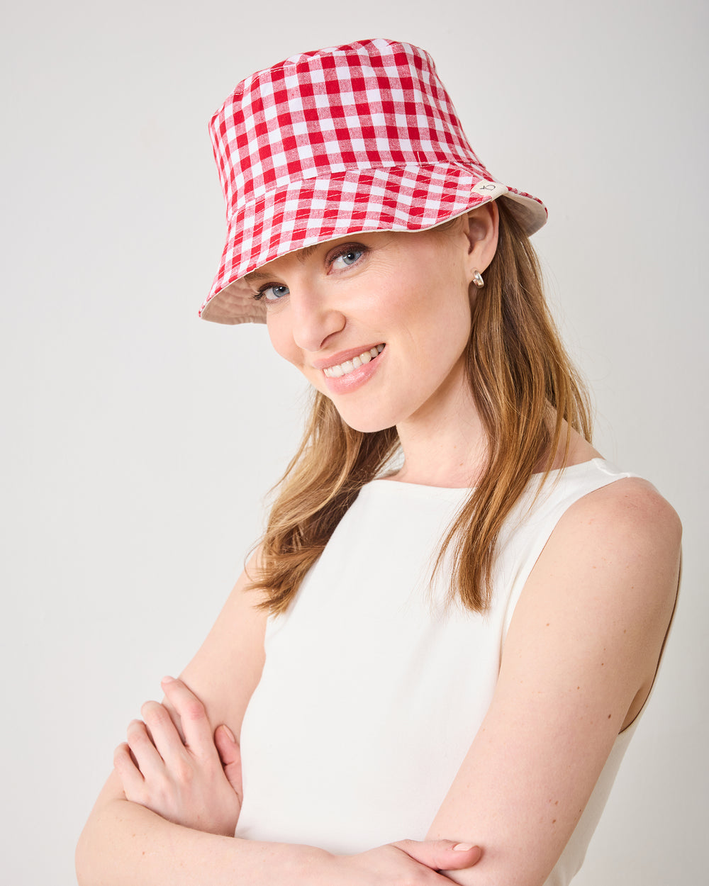 Red Gingham -  Reversible Bucket Hat - Fashion City - Printfresh