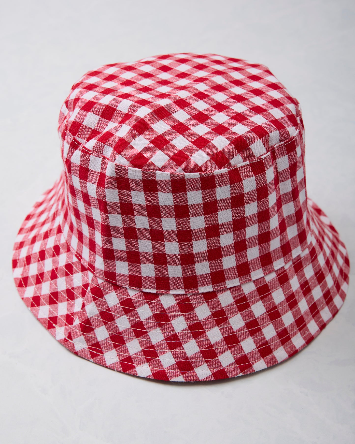 Red Gingham -  Reversible Bucket Hat - Fashion City - Printfresh