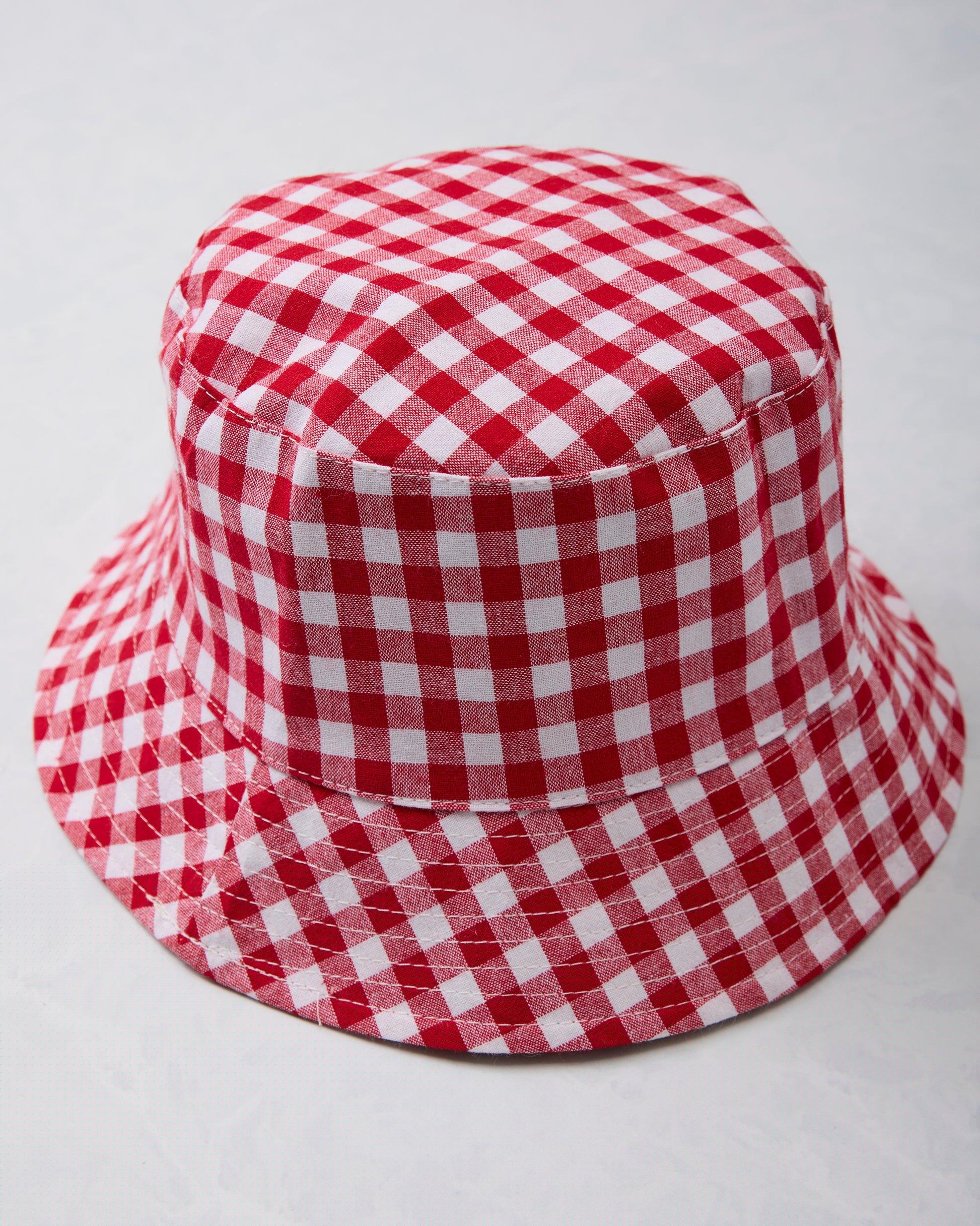 Red Gingham -  Reversible Bucket Hat - Fashion City - Printfresh