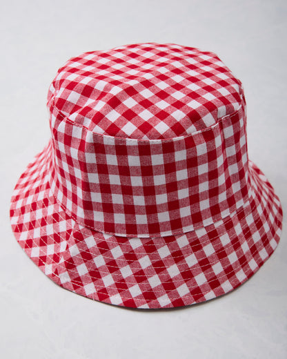 Red Gingham -  Reversible Bucket Hat - Fashion City - Printfresh