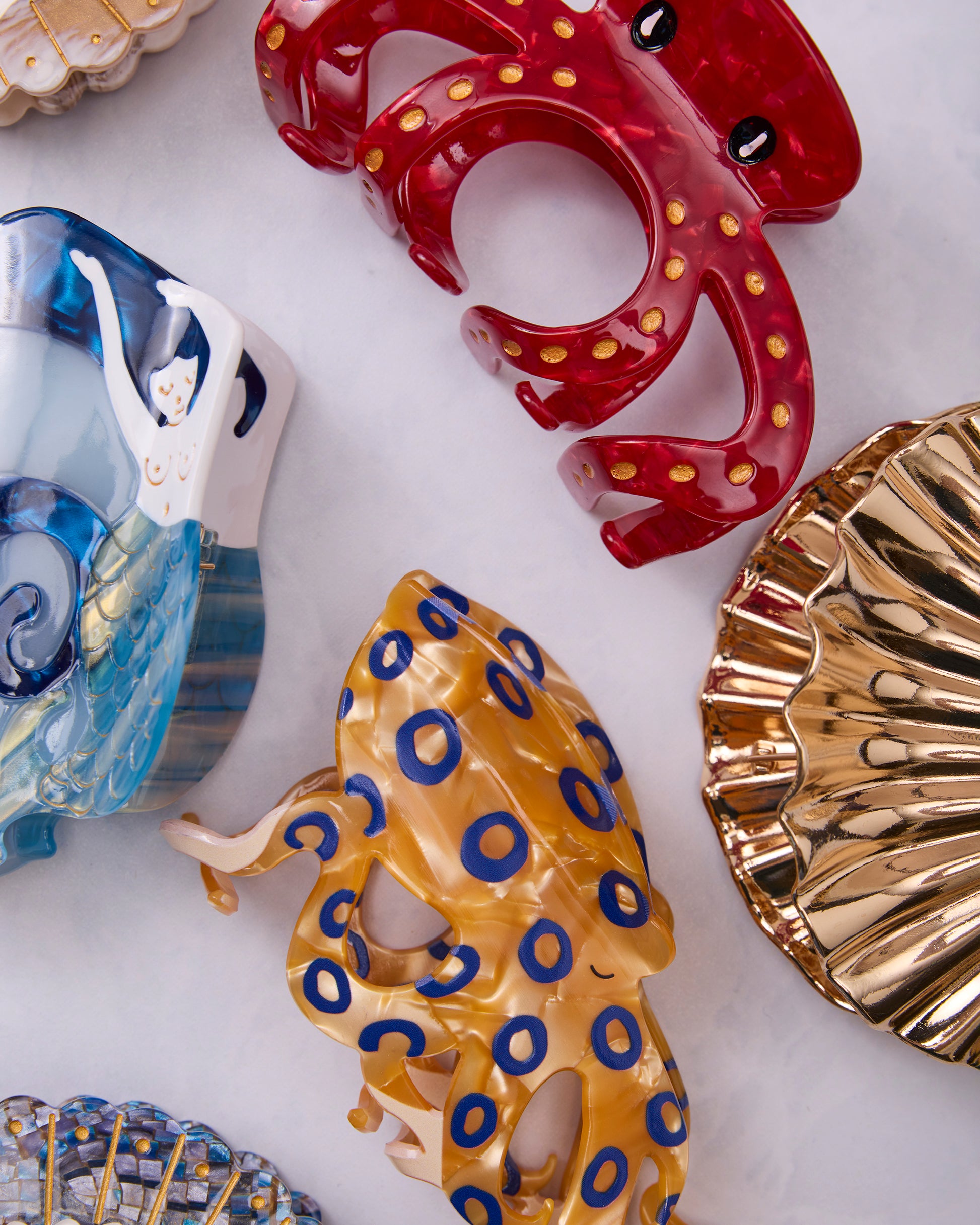 Gold Shell - Claw Clip - Oceanne - Printfresh