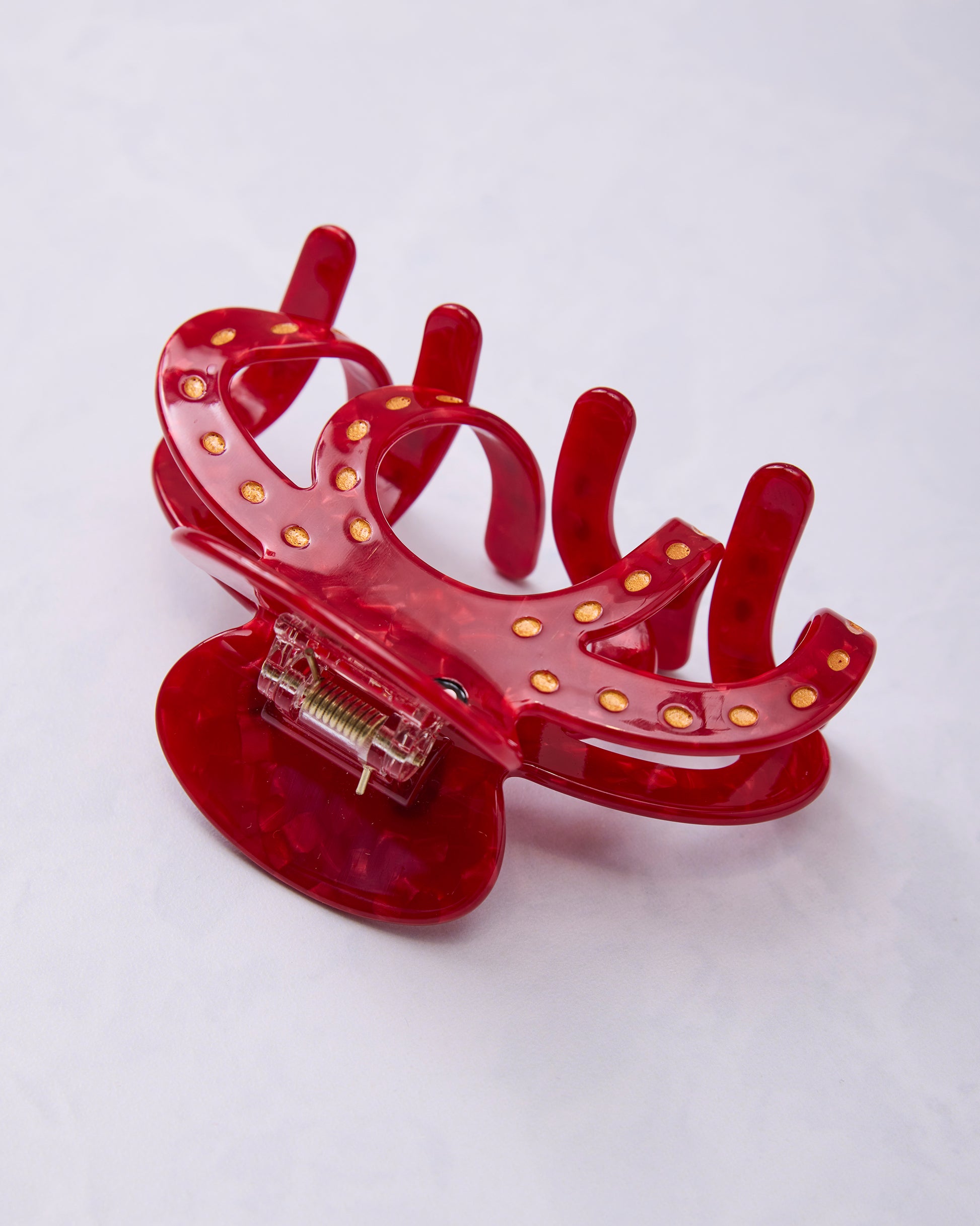 Red Octopus - Hand Painted Claw Clip - Solar Eclipse - Printfresh