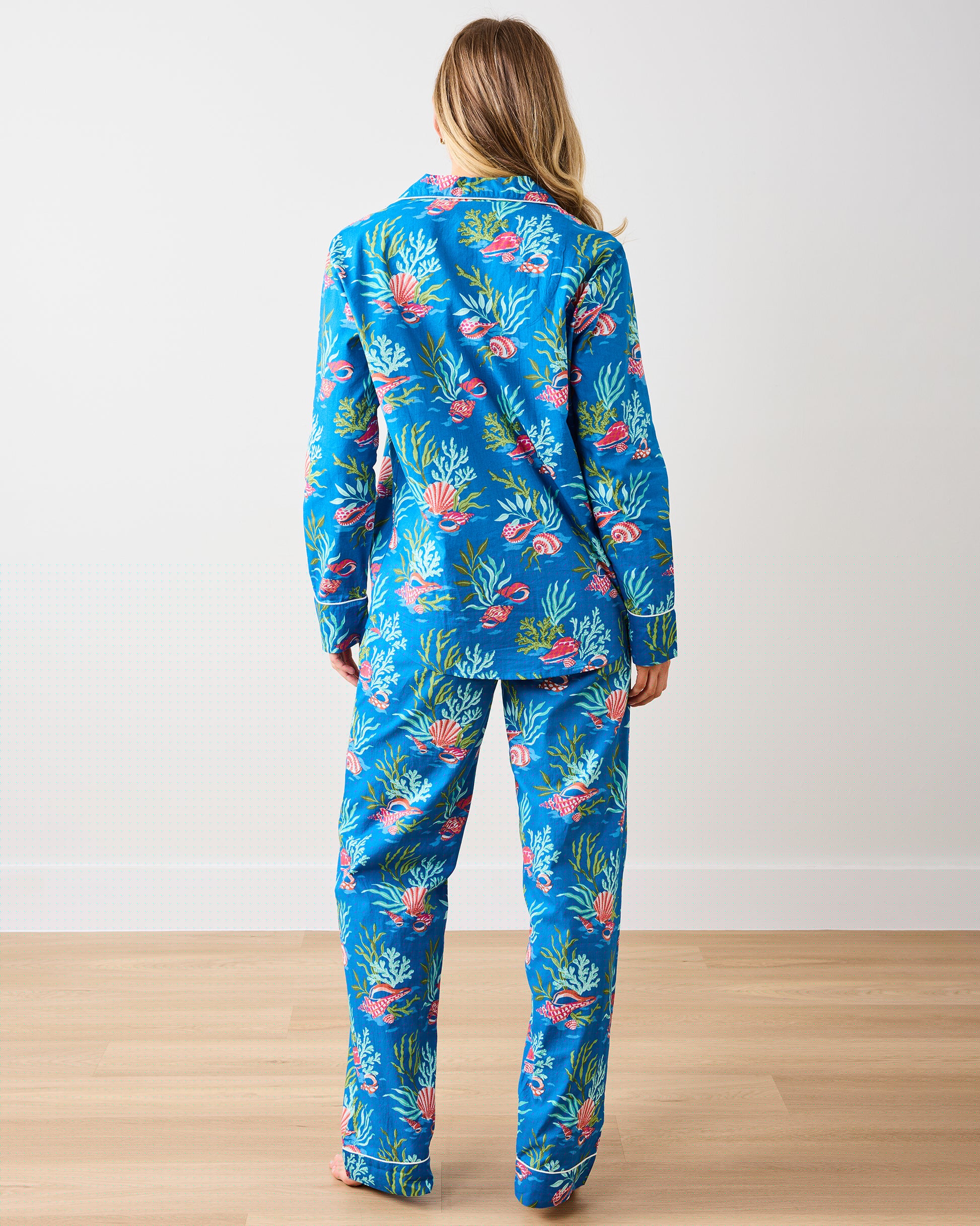 Coral & Conch - Long PJ Set - Ocean Breeze - Printfresh