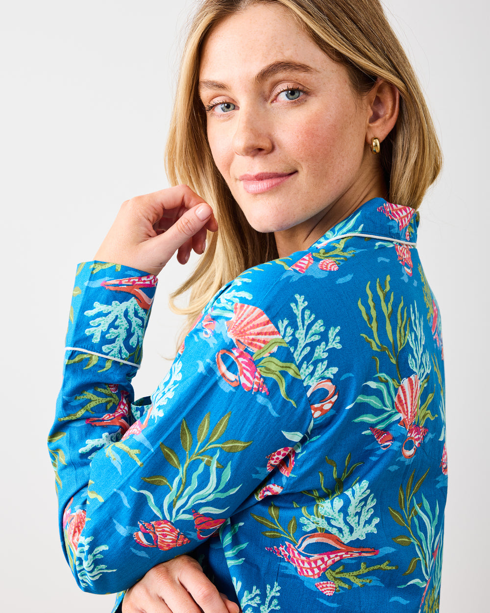 Coral & Conch - Long PJ Set - Ocean Breeze - Printfresh