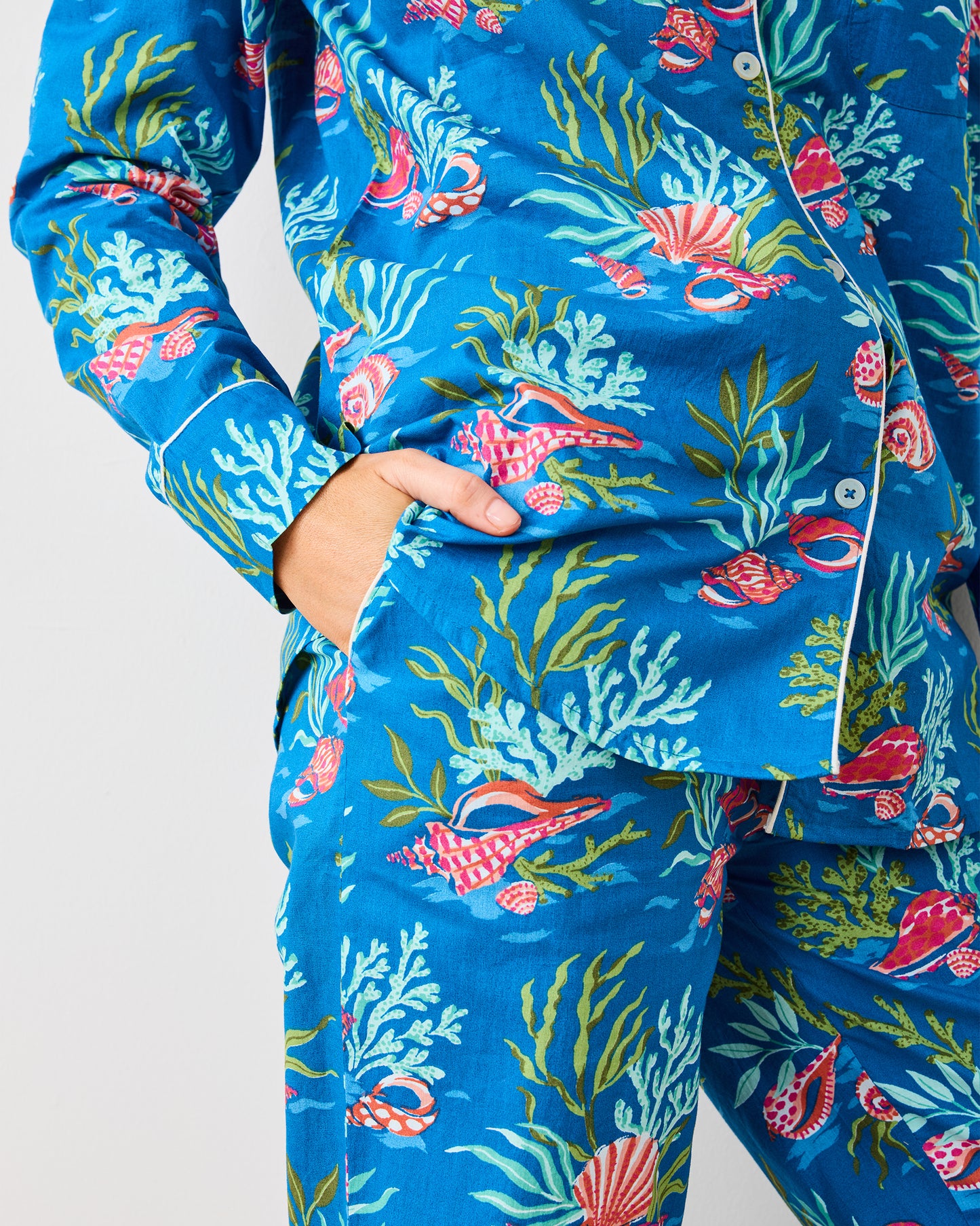 Coral & Conch - Long PJ Set - Ocean Breeze - Printfresh