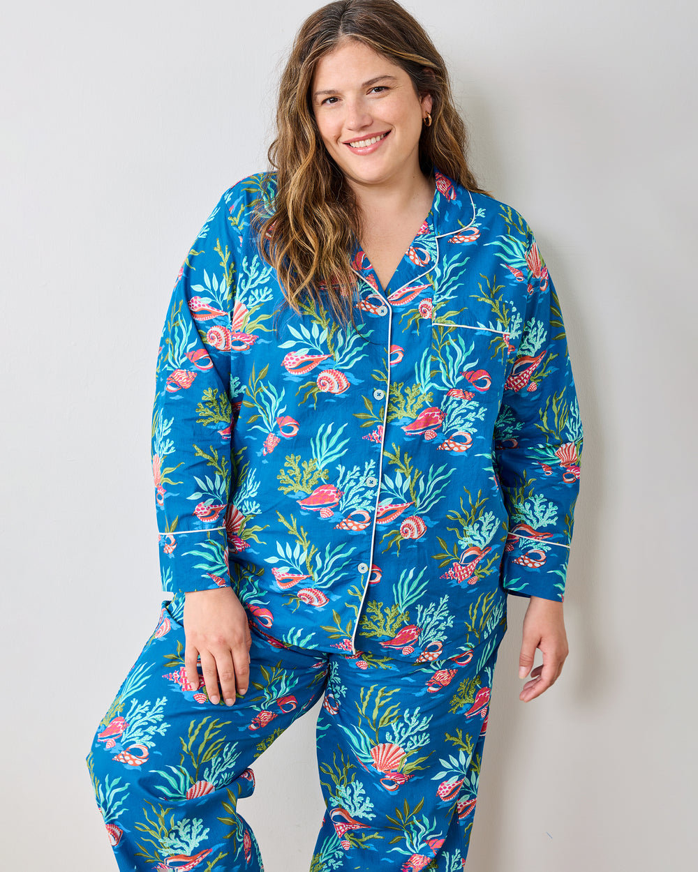 Coral & Conch - Tall Long PJ Set - Ocean Breeze - Printfresh