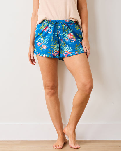 Coral & Conch - Ruffle Shorts - Ocean Breeze - Printfresh