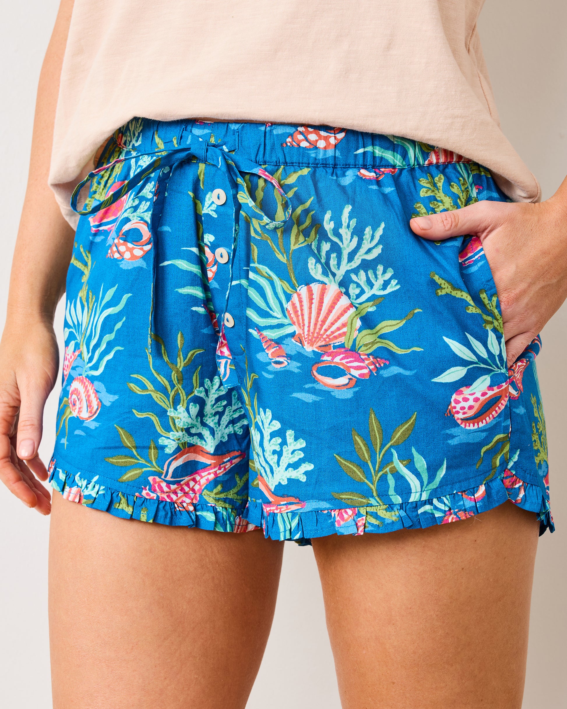 Summer Essentials & Coral & Conch - Ruffle Shorts Bundle- Multi - Printfresh