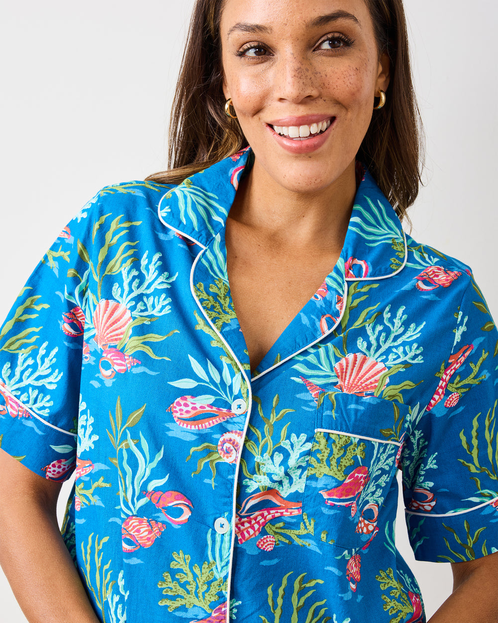 Coral & Conch - Short PJ Set - Ocean Breeze - Printfresh