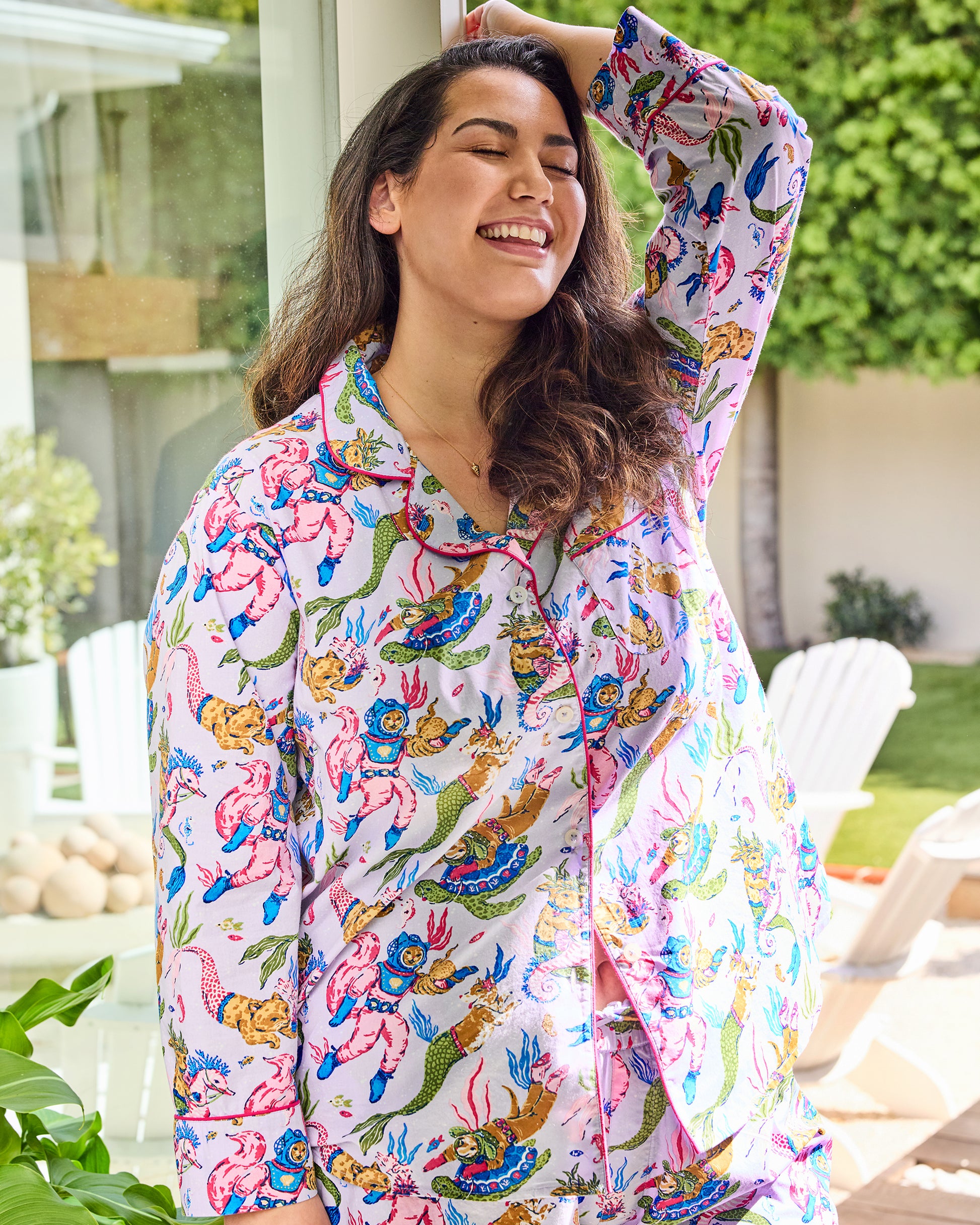Deep Sea Divers - Long PJ Set - Lavender Sorbet - Printfresh
