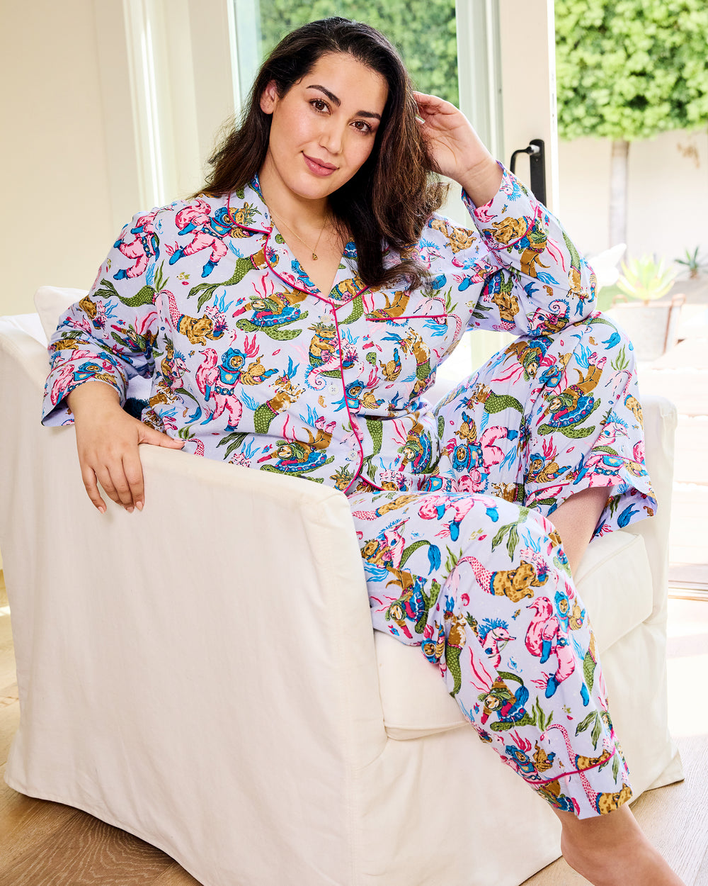 Deep Sea Divers - Long PJ Set - Lavender Sorbet - Printfresh