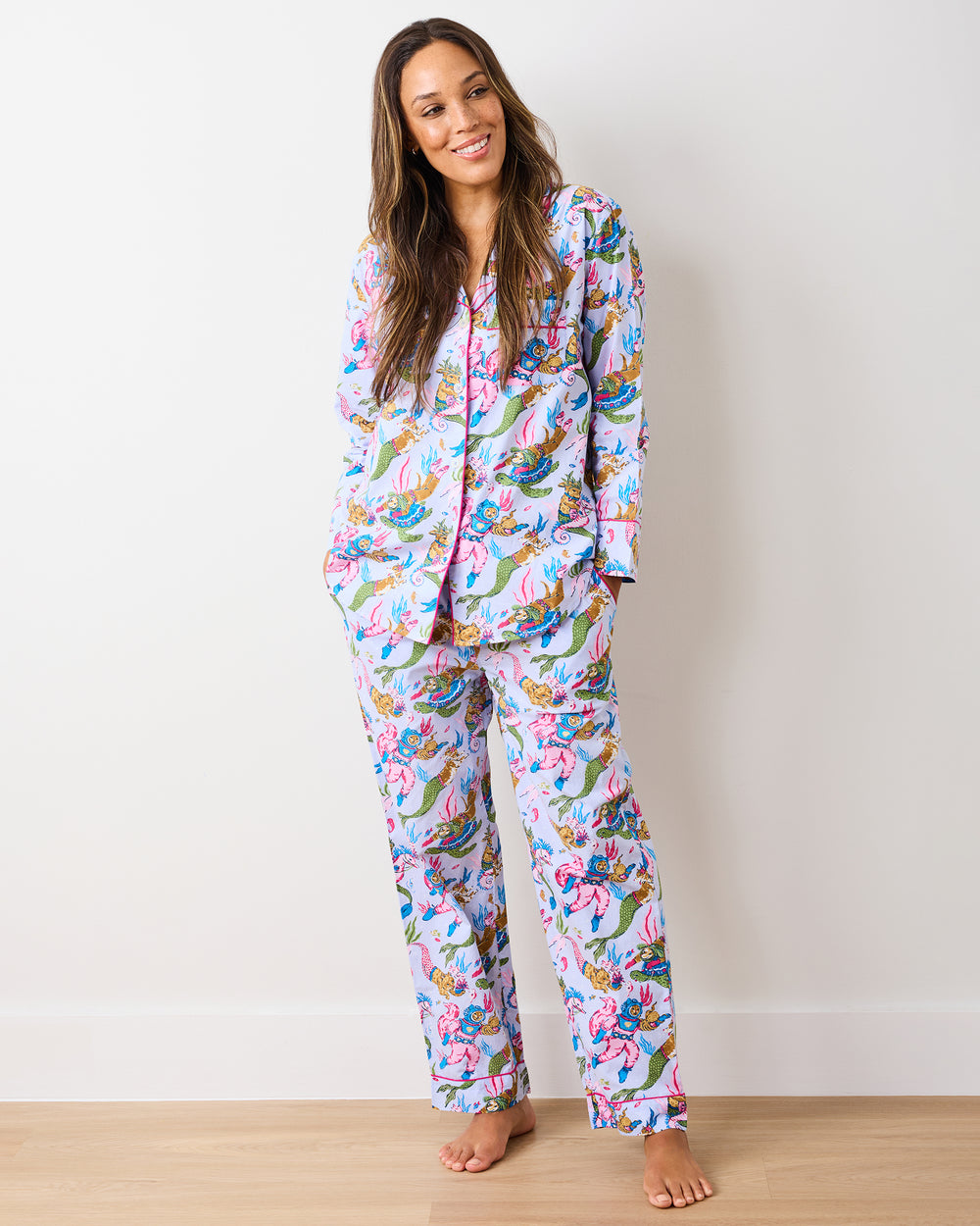 Deep Sea Divers - Long PJ Set - Lavender Sorbet - Printfresh