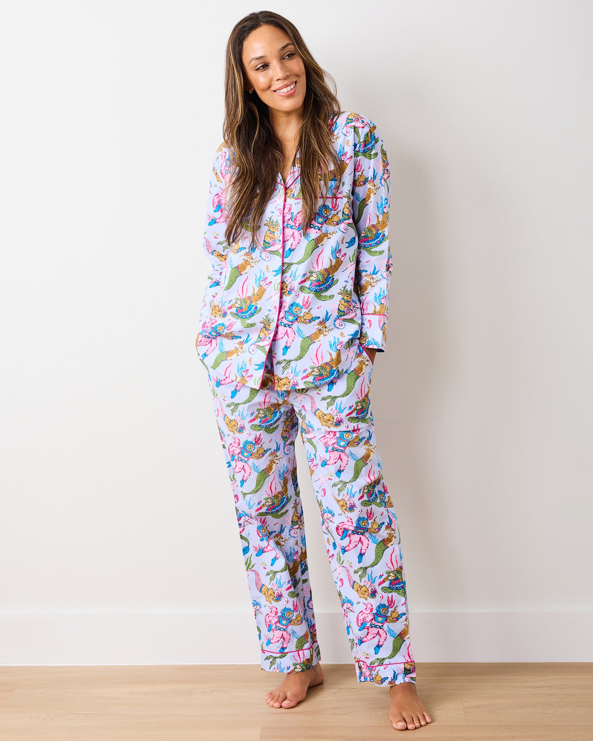 Deep Sea Divers - Long PJ Set - Lavender Sorbet - Printfresh