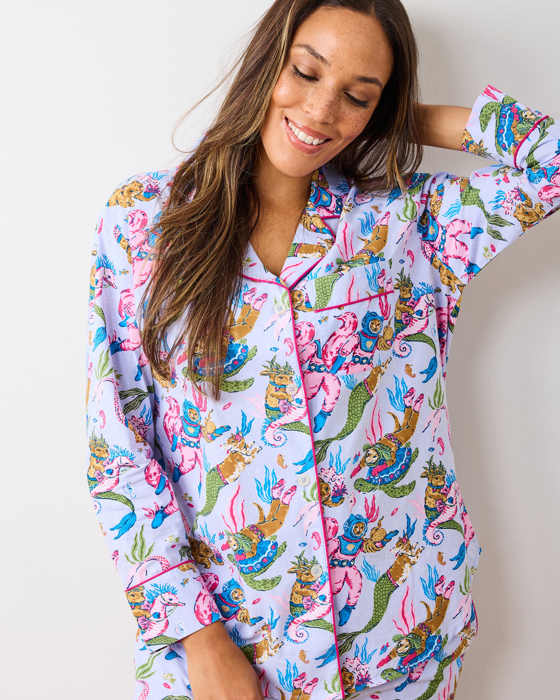 Deep Sea Divers - Long PJ Set - Lavender Sorbet - Printfresh
