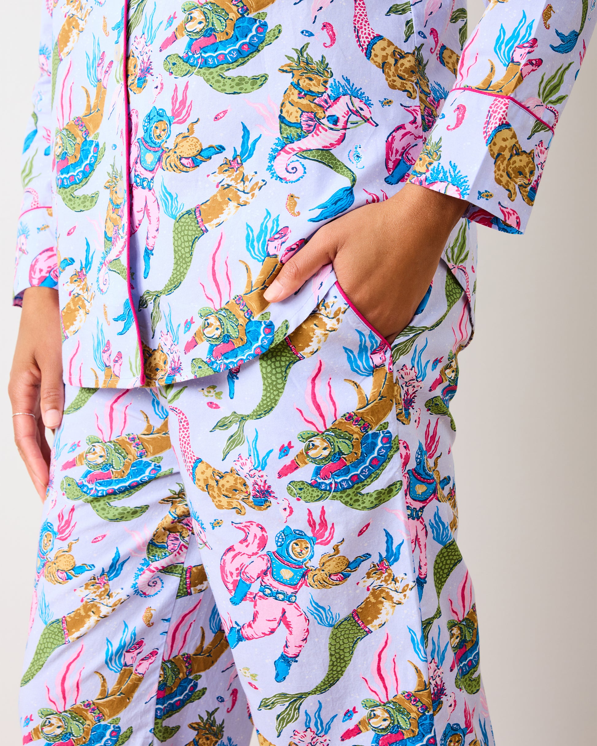 Deep Sea Divers - Long PJ Set - Lavender Sorbet - Printfresh