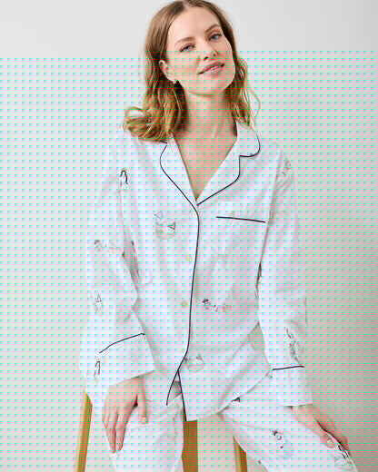 Daughters of Triton - Long PJ Set - Cloud - Printfresh
