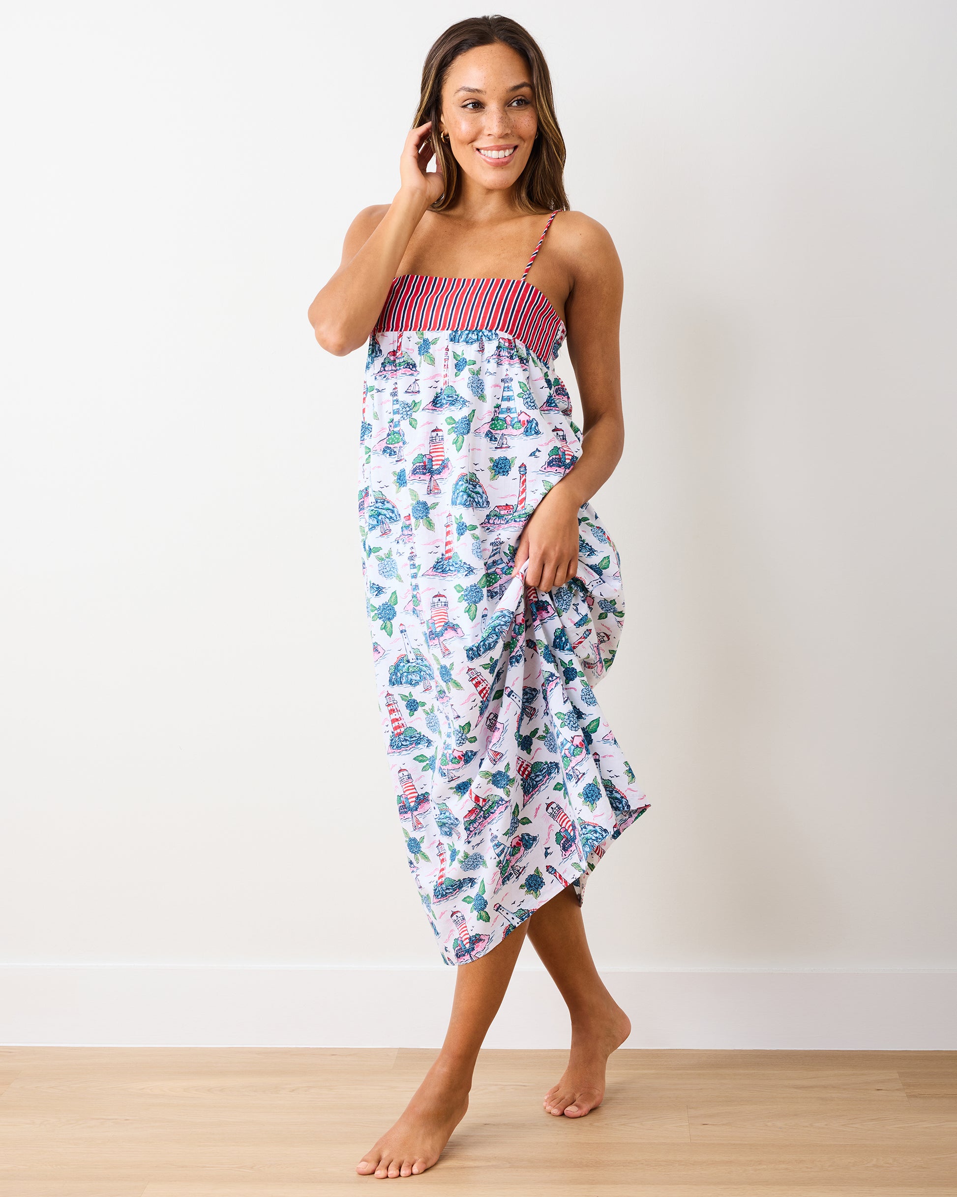 Lighthouse Keeper - Daydream Nightgown - Cloud - Printfresh