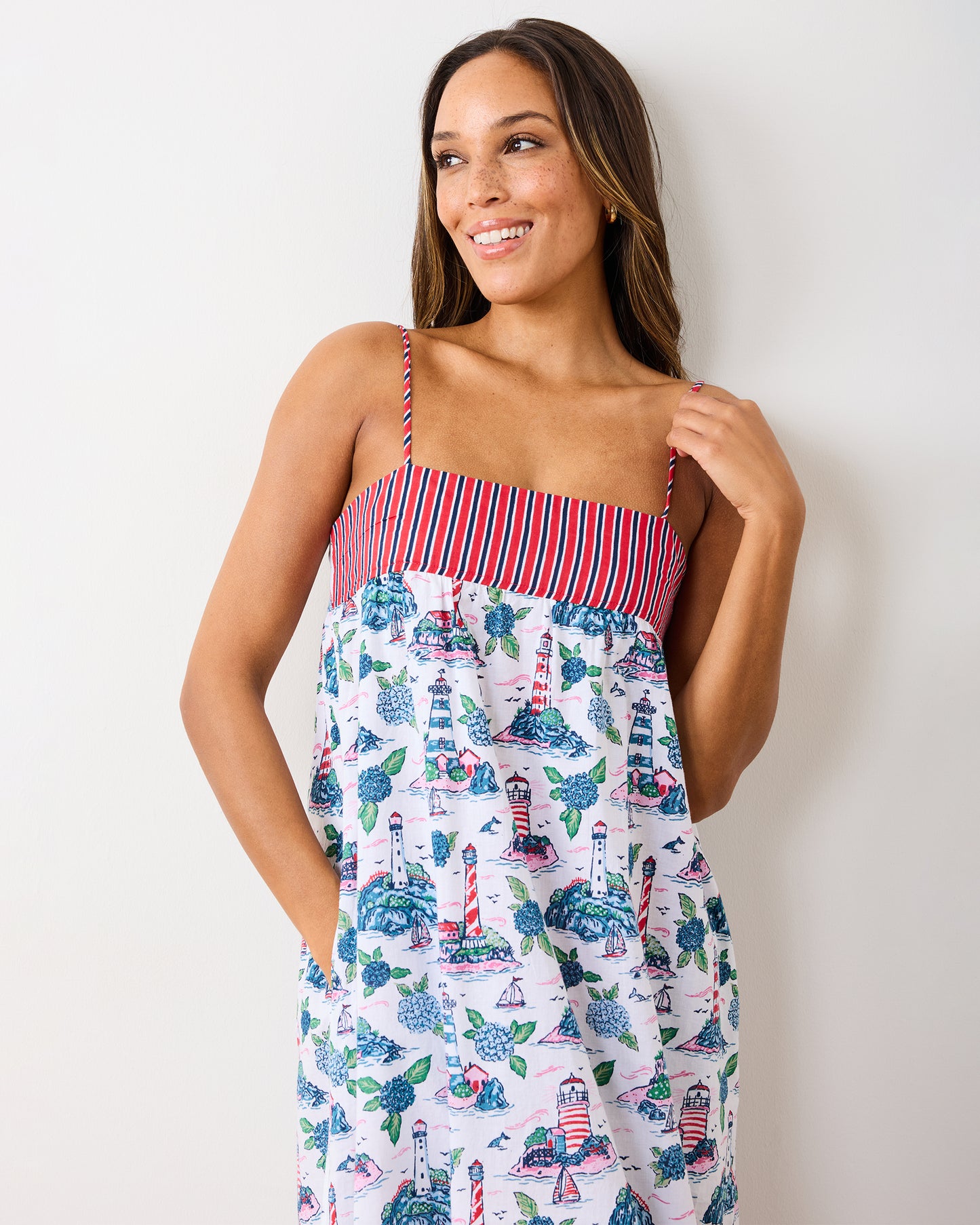 Lighthouse Keeper - Daydream Nightgown - Cloud - Printfresh