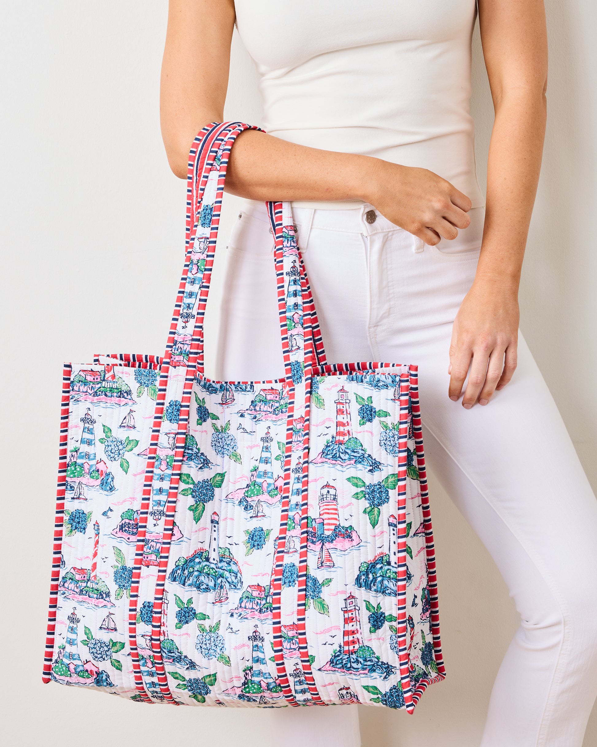 Lighthouse Keeper - The Traveler Tote - Cloud - Printfresh