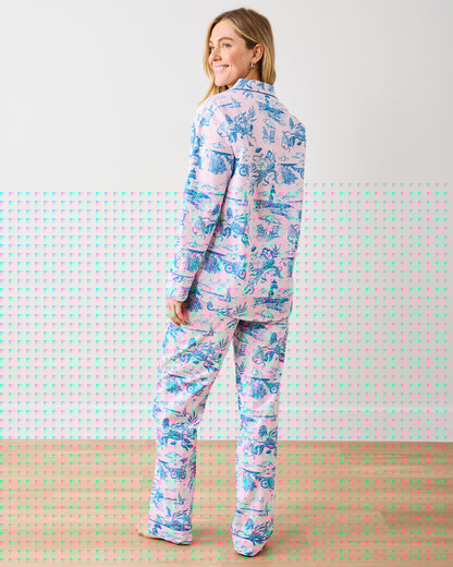 Mermaid Toile - Long PJ Set - Blush - Printfresh