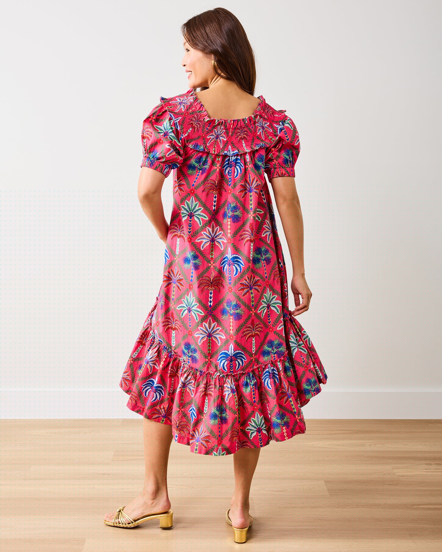 Palm Tree Paradise - Ximena Dress - Cocktail Umbrella - Printfresh