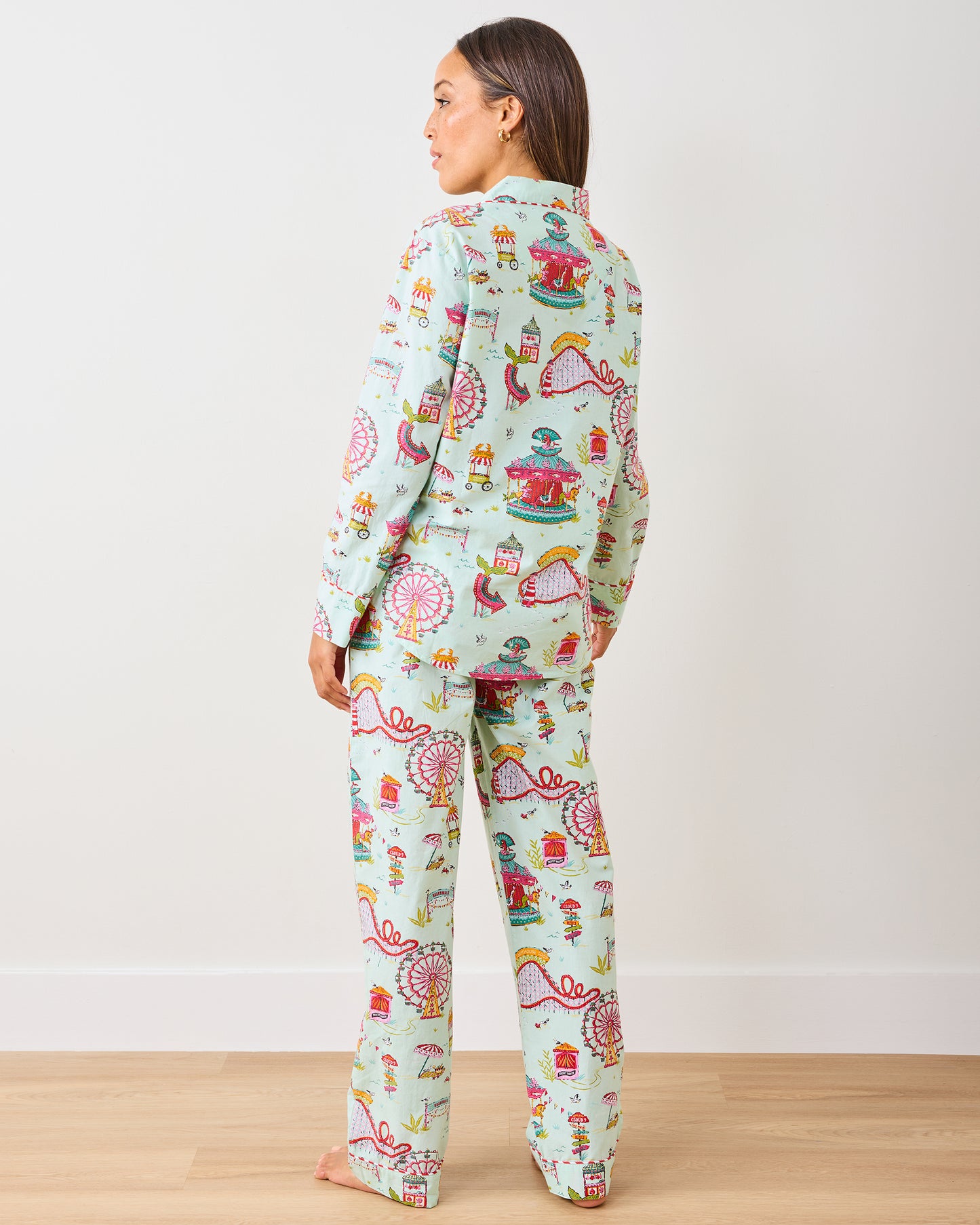 Seaside Rides - Long PJ Set - Mint Taffy - Printfresh