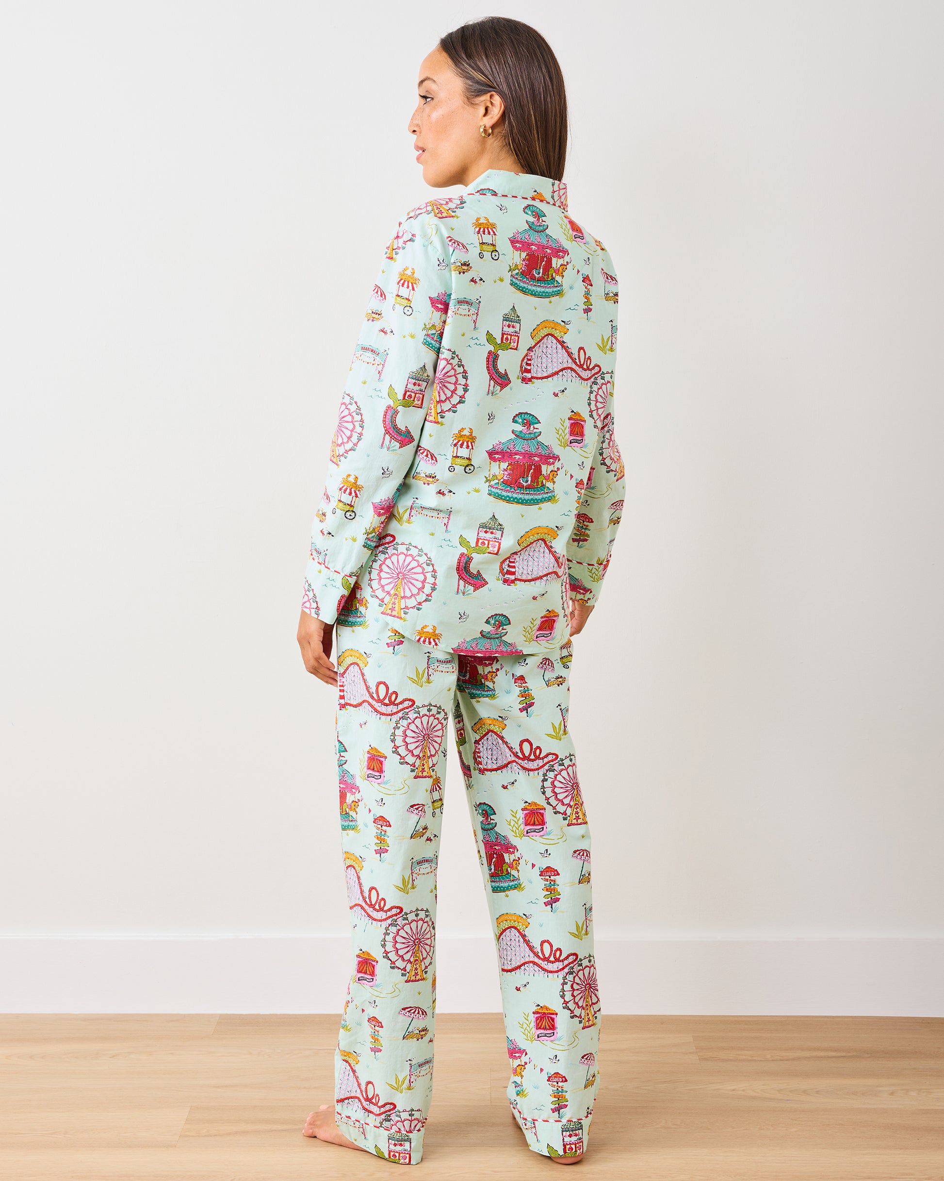 Seaside Rides - Long PJ Set - Mint Taffy - Printfresh