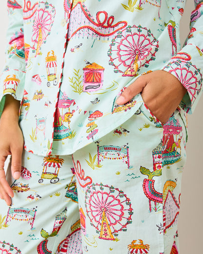 Seaside Rides - Long PJ Set - Mint Taffy - Printfresh