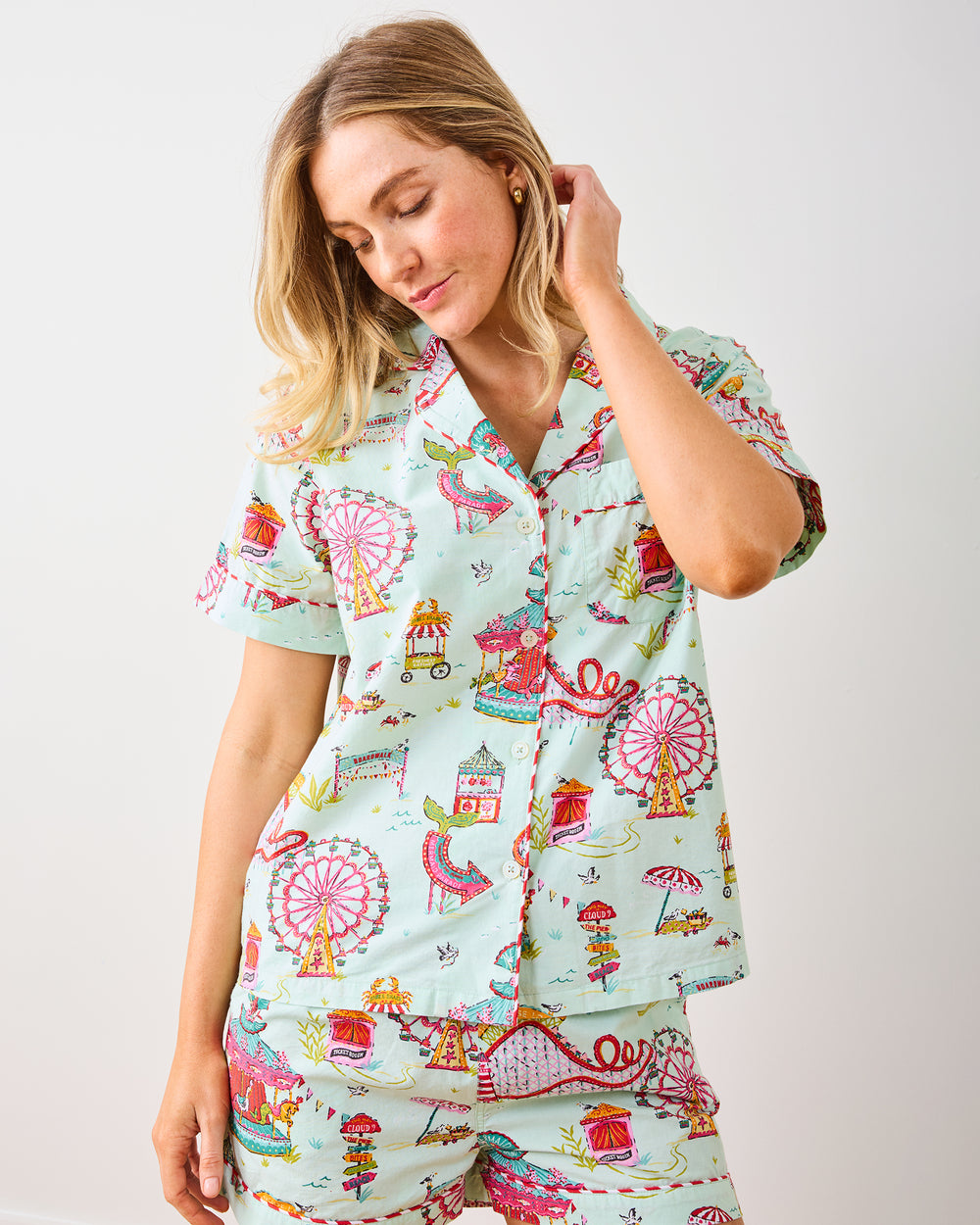 Seaside Rides - Short PJ Set - Mint Taffy - Printfresh