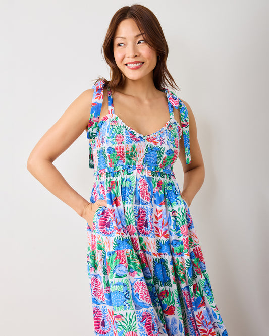 Stained Glass Sea - Siren Dress - Cloud - Printfresh