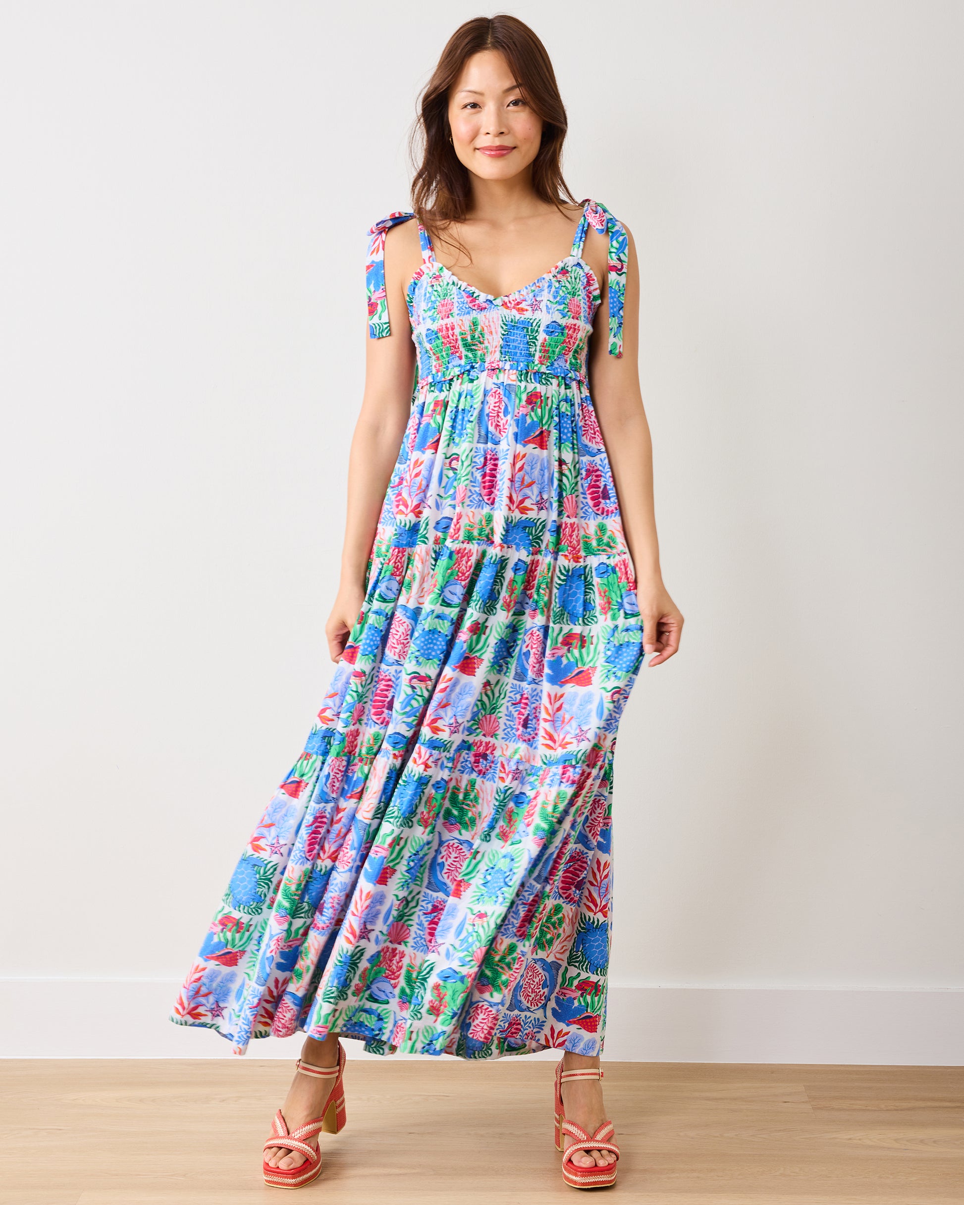Stained Glass Sea - Siren Dress - Cloud - Printfresh