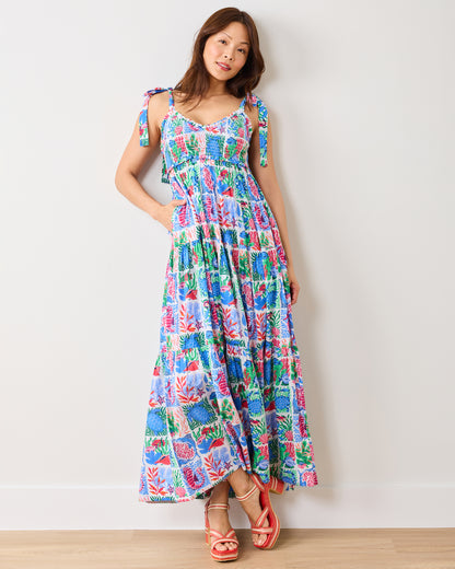 Stained Glass Sea - Siren Dress - Cloud - Printfresh