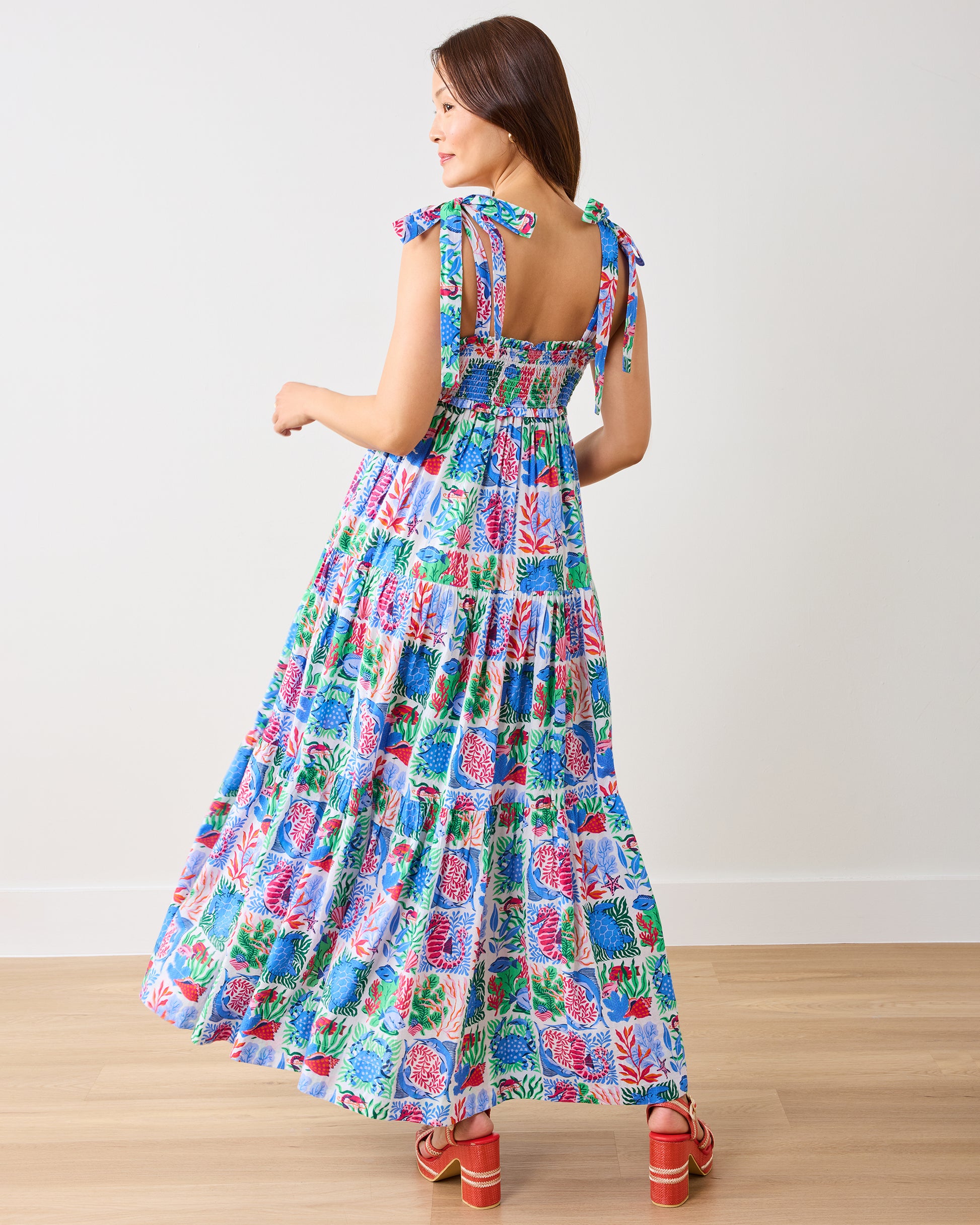 Stained Glass Sea - Siren Dress - Cloud - Printfresh