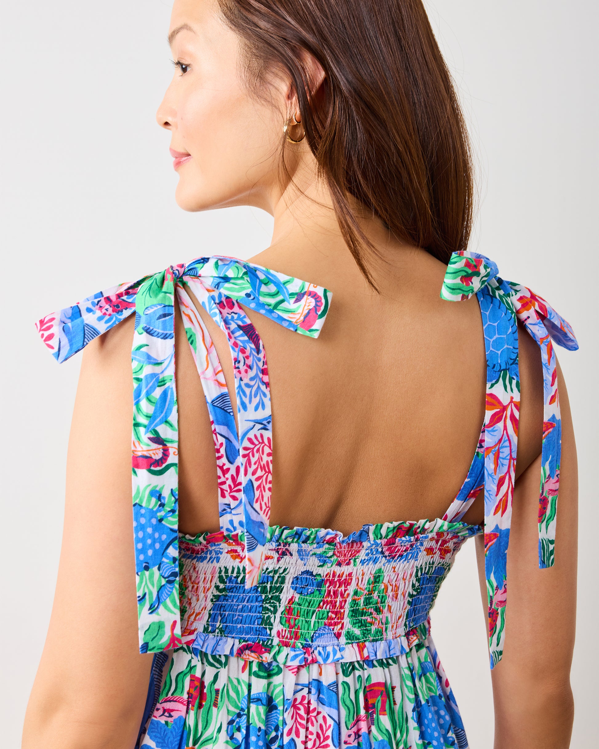 Stained Glass Sea - Siren Dress - Cloud - Printfresh