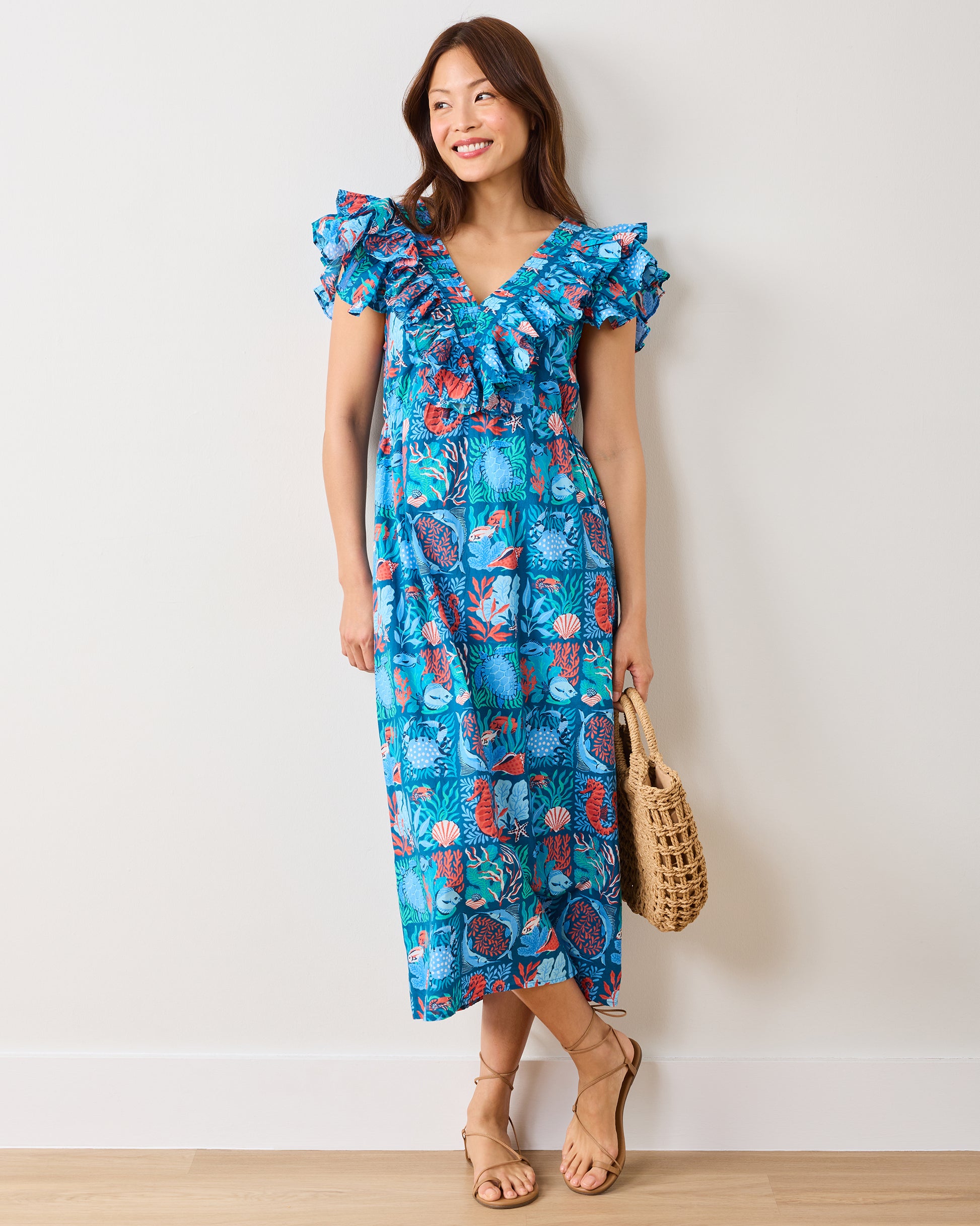 Stained Glass Sea - Lola Dress - Seaside Blue - Printfresh